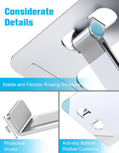 Babacom Laptop Stand Lap Desk, Ergonomic Foldable Computer Stand with Adjustable Height, Ventilated Aluminium Alloy Riser Compatible with MacBook Air, Pro, All 10-16" Laptops (Silver)