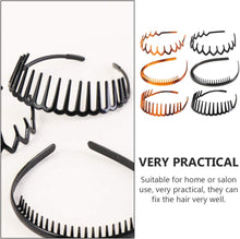 Lurrose 6PCS Teeth Comb Headbands, Unisex Headbands Toothed Hairbands Shark Teeth Headband Hair Accessories for Women Men