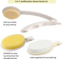 LFJ Long Handled Sponge, Dry Body Brush Bathing Accessories Back Cream Applicator