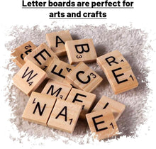 ASPIRE UK  200 WOOD SCRABBLE TILES WOODEN BLACK LETTERS BOARD CRAFTS, BOARD GAMES, DIY PROJECTS, ART, WALL DECORE & SCRAP BOOKING - IDEAL FOR KIDS,ADULTS & CREATING CRAFTS