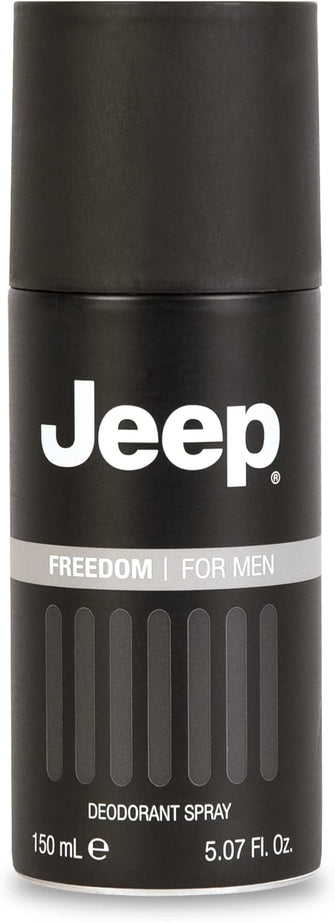 JEEP  Freedom - Deodorant for Men Spray, Intense, Overwhelming, and Determined Fragrance, Jeep Spray Deodorant with Woody and Aromatic Scent, 150 ml