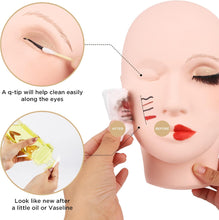 LASHVIEW Lash Mannequin Head, Practice Training Head,for Make Up and Lash Extention,Cosmetology Doll Face Head,Soft-Touch Rubber Practice Head,Easy to Clean by Skincare Essential Oil.