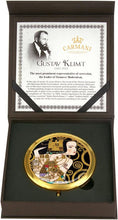 CARMANI Gustav Klimt 'Expectation' Pocket Mirror, Gold Plated Bronze Make-up, Compact, Travel Mirror