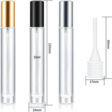 4 Pcs Glass Perfume Atomizers, Fine Mist Spray, Refillable Perfume Glass Spray Bottle, Empty Sample Bottles for Travel, Perfume, Makeup - Silber