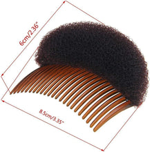 2PCS (1Black+1Brown) Bump Up Volume Hair Inserts Comb Hair Styling Tool Bumpits Bouffant Donut Bun Maker Hair Accessories