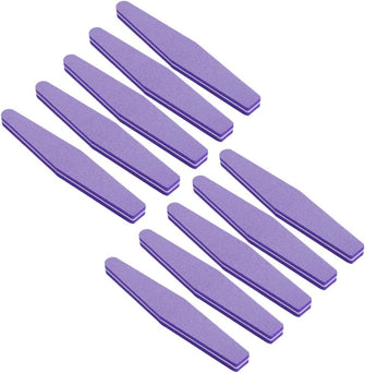 Lurrose 10pcs Nail Files Sponge Double Sided Polishing Boards Nail Buffers Professional Nail Polisher Manicure Tools Purple