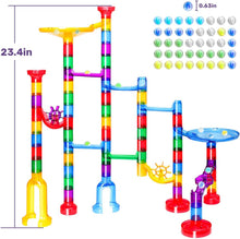 LOYO Marble Run, Marble Runs with Glass Marbles for Kids, Marble Game STEM Educational Learning Toy, Construction Building Toy Gifts for Boys Girls 4 5 6 7 8 + Year Old