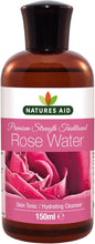 Natures Aid Premium Strength Traditional Rose Water, 150ml (Ingredients : Aqua , Alcohol, Rose Oil)