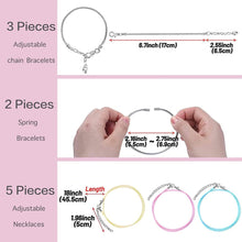 LauCentral 73 Pieces Charm Bracelet Making Kits, Jewelry Making Supplies Beads DIY Art Crafts Supplies Set with Snake Chain String for Christmas Gifts for Girls Teens Children Age 8-12