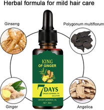 Hair growth serum, Ginger Hair Growth Germinal Oil, Regrow 7 Days Ginger Germinal Serum for Nourishing Hair Roots, 30ML (3pcs)