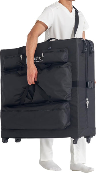 Master Massage Carry Bag for Massage Tables Nylon Fabric Even Easier Transport Black (with Wheels)