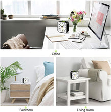 Neucox Battery Alarm Clock Bedside Non Ticking Silent Desk Clock Simple Table Analogue Clocks Nightlight Luminous Hands for Bedrooms Office Outdoors Heavy Sleepers