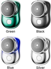 Mini Electric Shaver, Portable Men Electric Shaver USB Rechargeable Men Grooming Razor, Pocket Size Mini Shaver Washable for Travel (Blue)