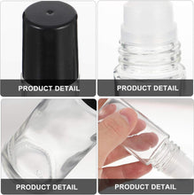 Healifty Pack of 6 Glass Roll Bottles Empty Refillable Roll on Bottles Rollerball Bottle for Essential Oil Perfume 30 ml