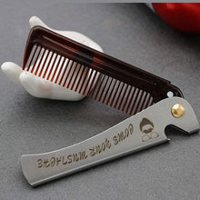 Hair&Beard Comb Stainless Steel Comb Moustache Shaping Comb Pocket Beard Comb Teeth Beard Comb for Men