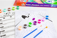 Curious Universe Art Fantastic Wild Animals Triple Set - Paint by Numbers for Children - Painting by Numbers Activity Set for Kids Age 6-14 - Arts and Crafts Gifts - Includes 3 Pictures & 14 Paints