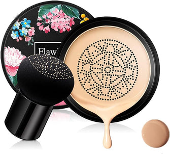 BB Mushroom Head Air Cushion CC Cream Foundation Cover Concealer Makeup Moisturizing Brightening Pigment Liquid Foundation, Even Skin Tone Makeup Natural