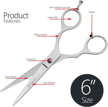 Haryali London Hairdressers Professional 6 Inch Hairdressing Barber Scissors Hair Cutting Shears for Men and Women