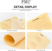 PMU Tattoo Practice Skin, 5pcs Double Sided Silicone Fake Skins for Permanent Makeup Training