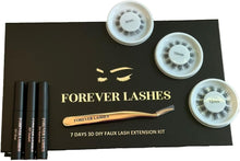 Forever Lashes Cluster Individual Eyelash Extensions Kit for Beginners - Sealant & Remover - Easy to Use Diy False Lash Extension Kit - Bond and Seal Glue Eyelashes Kit - 36pcs Light Lash Clusters