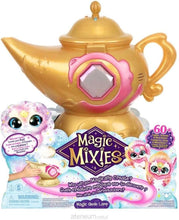 Magic Mixies Magic Genie Lamp with Interactive 8 inch Pink Plush Toy & 60+ Sounds and Reactions, Perform The Magic Steps to Unlock a Magic Ring & Reveal a Pink Genie Mixie From the Real Misting Lamp,