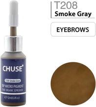 CHUSE T208 Microblading Micro Pigment Permanent Makeup Tattoo Ink Smoke Gray Cosmetic Color Passed SGS,DermaTest 12ml (0.4fl.oz)