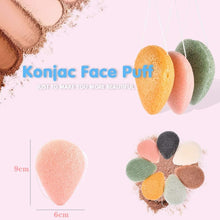 4 Pieces Konjac Facial Sponge, Face Exfoliation Cleaning Sponge Natural Exfoliating Puff Scrub for Makeup Removal and Gentle Deep Pore Cleansing