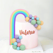 LARDUX 26 PCS Ball Cake Toppers - Mini Balloon Balls Pastel Rainbow DIY Baking Cupcake Cake Decorations for Birthday Baby Shower Macaron Unicorn Party