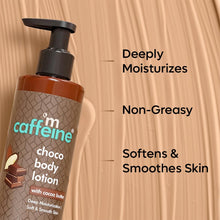 mCaffeine Cocoa Body Lotion for Dry Skin  Deep Moisturizing Body Cream for Men & Women  Paraben & Mineral Oil Free  200ml
