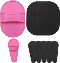 LRMYS Silicone Exfoliating Epilators Set, Painless Physical Hair Removal Tools with Smoothing Pads, 2-Sizes Pink Holder & 10 Smoothing Pads