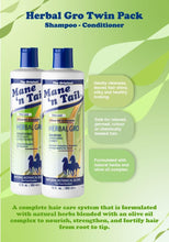 Mane 'n Tail Herbal Gro Shampoo and Herbal Gro Conditioner Kit, Olive Oil Complex Blended with Natural Herbs, Protect your Hair from Damaging Styling, 800 ml (Pack of 2)