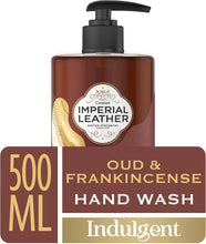 Imperial Leather Indulgent Hand Wash, Oud & Frankincense, Antibacterial, Signature Oil Blend, Gentle Skin Care, Bulk Buy, Pack of 6 x 500ml