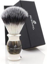 Jag Shaving Shaving Brush - Synthetic Silvertip Shaving Brush - Jag's Lee Range - Elegant Design - Perfect Shaving Brush - for Your Shaving Razor - Green Horn Imitation