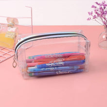 Clear Pencil Case, Large Transparent Plastic Pen Pencil Bag Makeup Pouch Travel Cosmetic Bag,School Supplies for Teenage Boys Girls Women