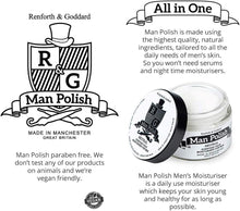 Man Polish Men's Moisturiser - Premium Sensitive Natural Anti Ageing Men's Moisturiser for Face 50ml