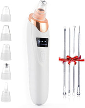 Foreverlily Pore Vacuum Blackhead Remover Vacuum Electric Pore Cleaner with 5 Probes & 3 Level and LED Display Blackhead Extractor for Face and Nose Includes Blackhead Remover Tool Kit