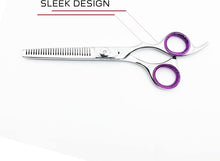 Prince Hairdressing Scissors, Thinning Scissors, 6.5" Stainless Steel Haircut Scissor with Fine Adjustment Screw, Hair Cutting Teeth Scissors, Barber Scissors