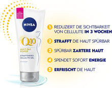NIVEA Body Gel Q10 Anti-Cellulite (200 ml), Firming Skin Care Gel with Q10 and Lotus Extract, Cellulite Gel with Multi 5-in-1 Power Formula