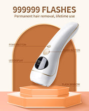 GERCY IPL Hair Removal Device with Ice Cooling Function, Laser Hair Removal, 2 Flash Modes, 5 Energy Levels, and 999, 999 Light Pulses Painless Permanent Hair Removal for Women and Men, Facial, Bikini