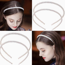 5 Pcs Pearl Headbands Pearl White Hair Hoops Fashion Headbands Wedding Hair Accessories for Women Girls Parties