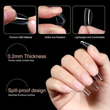 Gel Tips Nail Extension Kit, Fake Nail Tips 624PCS 12 Size with Nails Files Nail Clipper, Transparent Long Coffin False Nails Tips, Uv Nail Lamp Full Cover Gel Tips Kit for DIY Nail Salons Art