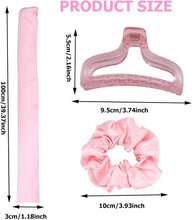 Heatless Curling Rod Headband,Lazy Curler Set,Hair Curler for Long Hair,No Heat Wave Hair Curlers Styling Tools,Silky Heatless Hair Curler,Hair Curlers Make Hair Soft And Shiny (Pink)