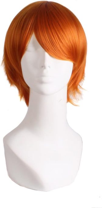 MapofBeauty 12 Inch/30cm Role Play Cosplay Wig Costume (Golden Orange)