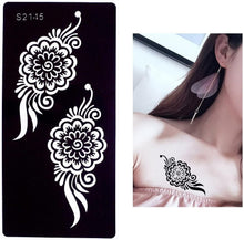 glaryyears 7 Sheets Flower Pendant Henna Tattoo Stencil Temporary Hollow DIY Drawing Body Makeup