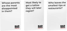 BAD PEOPLE Party Game - Find Out What Your Friends Really Think of You - Hilarious Adult Card Game for Fun Parties and Board Games Night with your Group