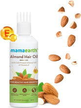 Mamaearth Almond Hair Oil for healthy growth and deep nourishment, with Cold Pressed Almond Oil & Vitamin E for Growth Off White 150 ml (Pack of 1)