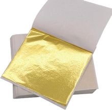 ILantule Gold Leaf Sheets, 100 Pieces Gold Foil, Gold Leaf, Ideal for Gilding, Crafts, Art Projects and Decorations, 8cm x 8.5cm