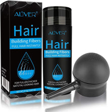 Hair Building Fibers, Nature Keratin Hair Fibers Black, Full Hair Instantly, Professional Quality Fiber Hair Powder Spray for Men and Women (Black)