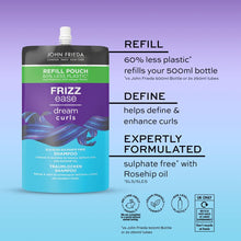 John Frieda Frizz Ease Dream Curls Shampoo 500ml Refill Pouch For Curly and Wavy Hair