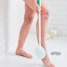 Helping Hand Long Handled Exfoliating Bath Sponge for Adults. Bendable Shower Sponge & Back Scrubber, Exfoliating Brush for Hard to Reach Areas. Bathing Sponge for Elderly & Disabled. 26/66cm Long